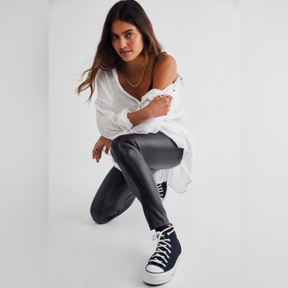 Free People spitfire leather pants